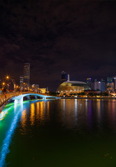 Fototapeta na wymiar View at Singapore City Skyline at night