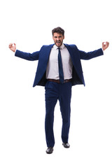 Young businessman isolated on whie background 