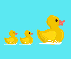 Bath duck icon with duck on white background vector illustration