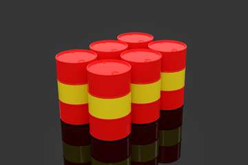 metal oil barrels.,3D rander 