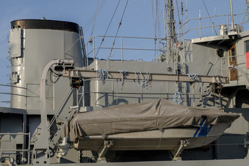 old ship in port