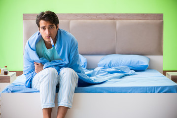 Man suffering from sleeping disorder and insomnia