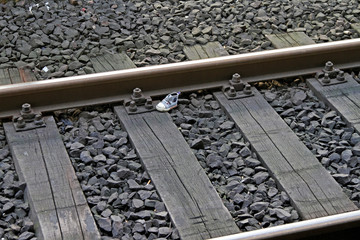 Shoe at Rail Tracks
