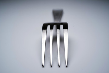 Fork & Spoon Kitchen Utensils fine art abstract on white isolated background