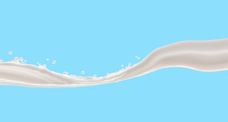 milk  on blue  background