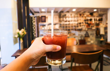 iced tea or berry tea grape tea