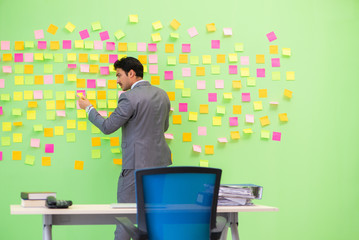 Businessman with many conflicting priorities   
