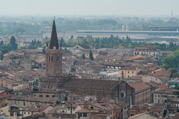 Fototapeta na wymiar Verona, Italy - September 15, 2018 - Catholic Cathedrals of Verona