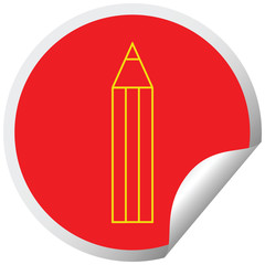 Pencil circular peeling sticker