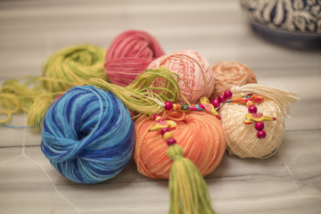 Fototapeta premium Wool yarn (Fashion design material)
