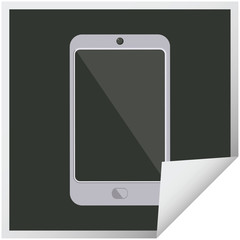 cell phone graphic square sticker