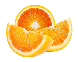 fresh orange isolated on white background