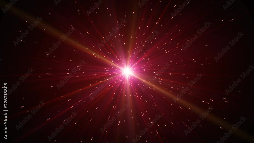 Aufkleber beautiful abstract shining starburst hyperspace background/ animation of a colorful abstract shining