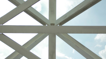 detail of a modern metal structure construction.