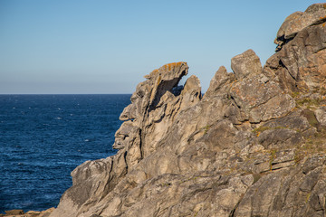 Ancient village on a Rock at the spanish atlantic coast