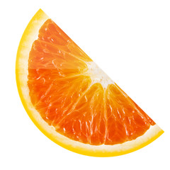 Fototapeta na wymiar Slice of fresh orange isolated on white background