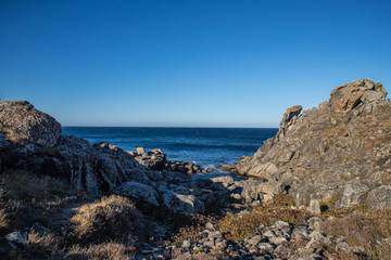 Fototapeta na wymiar Ancient village on a Rock at the spanish atlantic coast