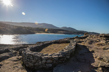 Ancient village on a Rock at the spanish atlantic coast