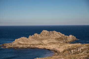 Ancient village on a Rock at the spanish atlantic coast