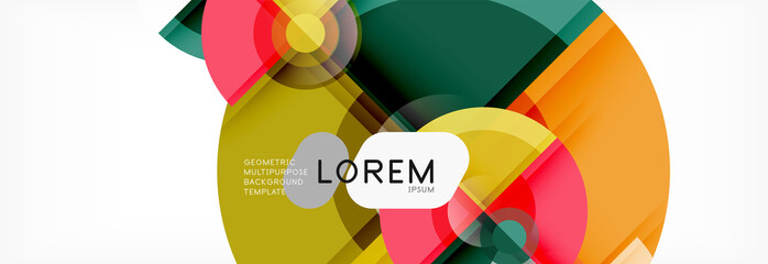 Abstract background bright circles geometric design