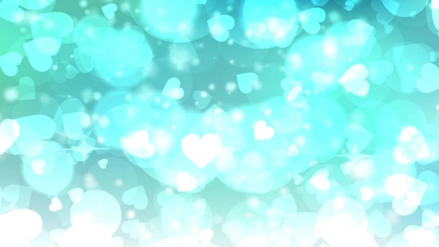 Blue, blurred, bokeh lights background. Abstract sparkles. Full HD