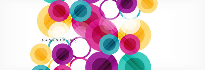 Overlapping circles design background