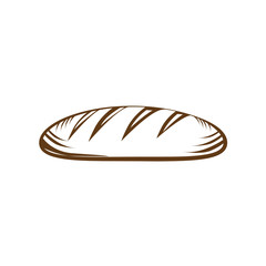 Vintage hand drawn sketch style fresh bread for bakery design. Vector illustration.