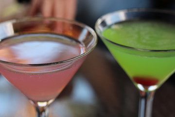 Colorful Martinis / alcohol  