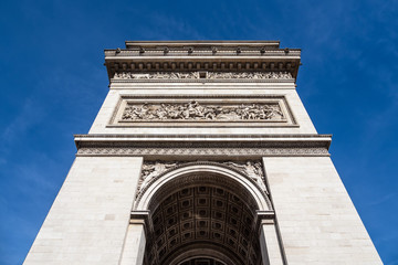 Fototapeta na wymiar Blick auf den Triumphbogen in Paris, Frankreich