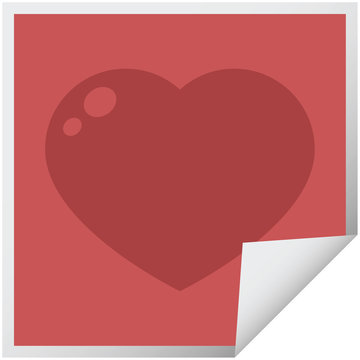 heart symbol graphic square sticker