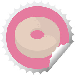 donut round sticker stamp
