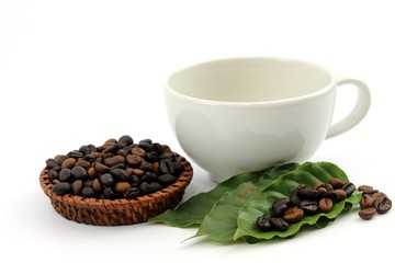Coffee seed and black coffee