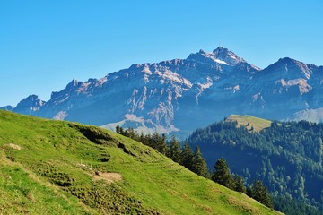 Fototapeta na wymiar Alpstein, Blick von der Hochalp