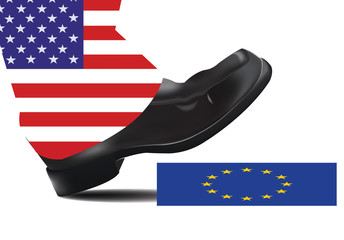 piede  americano schiaccia europa © fiore26