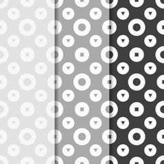 Geometric seamless pattern. Circles and triangles
