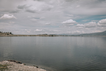 Mongolian landscapes of Altai, mountain lake