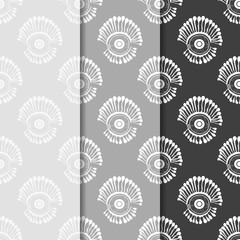 Seamless abstract pattern pop-art eye