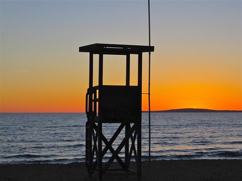 Mallorca, Sonnenuntergang am Strand