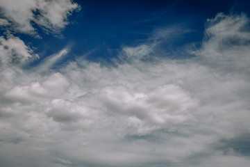 Blue sky background with clouds