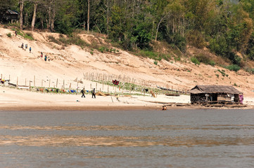 Sailing on the Mekong River in Laos
