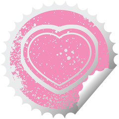 Naklejka premium heart symbol graphic distressed sticker