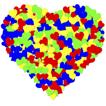 A heart made of thousands of hearts