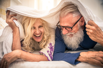 Senior couple at home