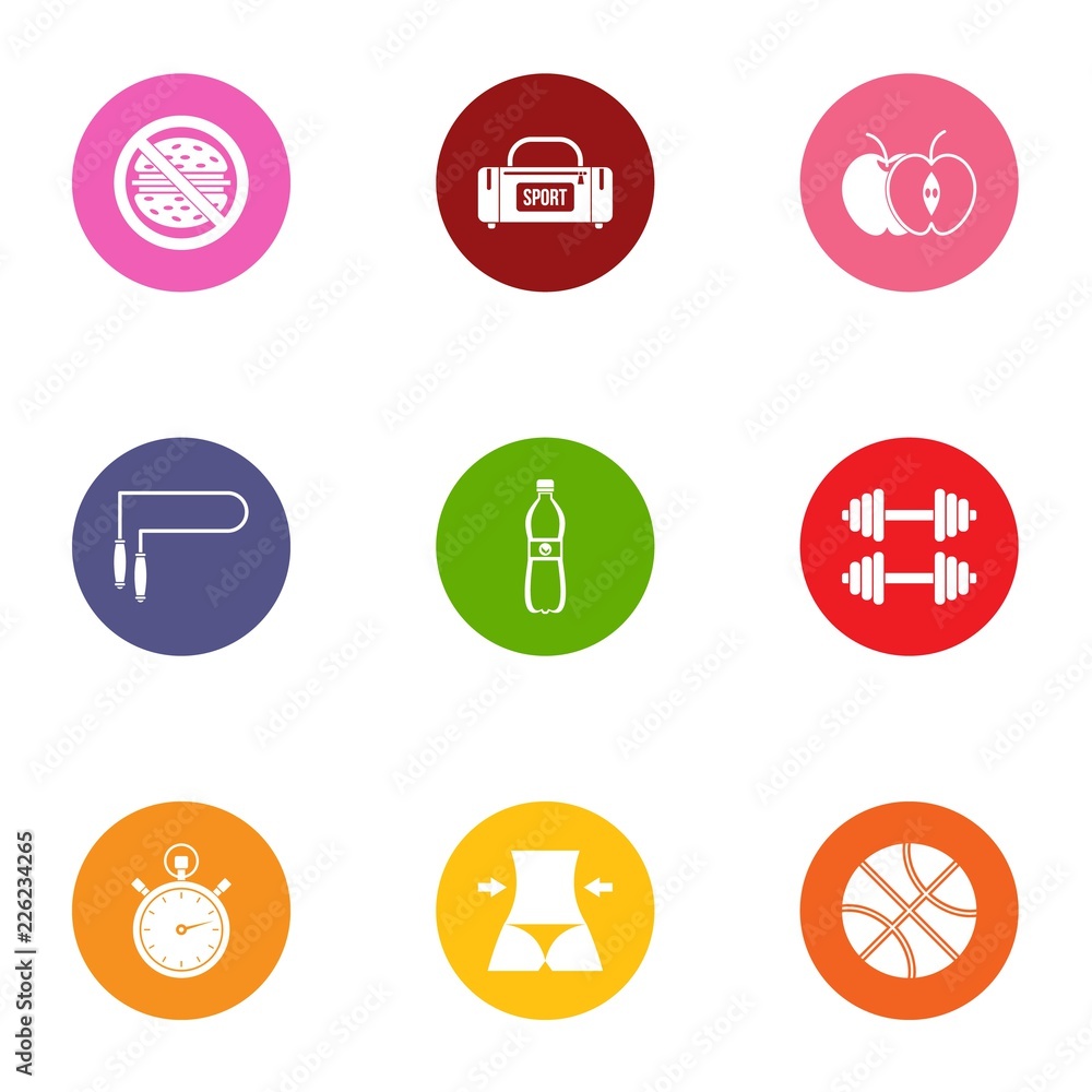 Poster workload icons set. flat set of 9 workload vector icons for web isolated on white background