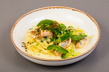 Pasta with salmon