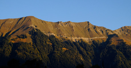 Mountains at sunrise, Berner Oberland, Switzerland