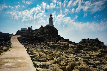 Corbiere lighthouse on a sunny day