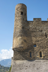 Naklejka premium Castle Tourbillon in Sion, Canton of Valais, Switzerland