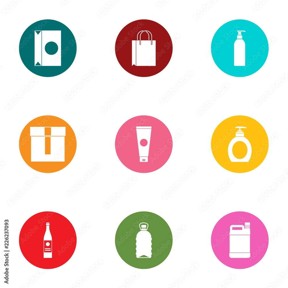 Poster bulb icons set. flat set of 9 bulb vector icons for web isolated on white background