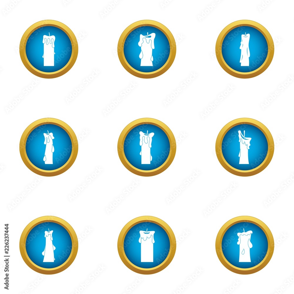 Poster sunray icons set. flat set of 9 sunray vector icons for web isolated on white background